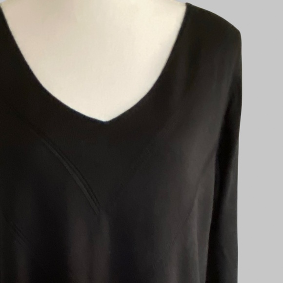 Banana Republic Womens V-Neck Black Knit Long Sleeve Office Casual Sweater-Sz-L - Picture 2 of 16
